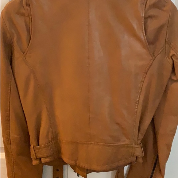 Stefanel Leather Jacket Cognac from Italy - Picture 11 of 17